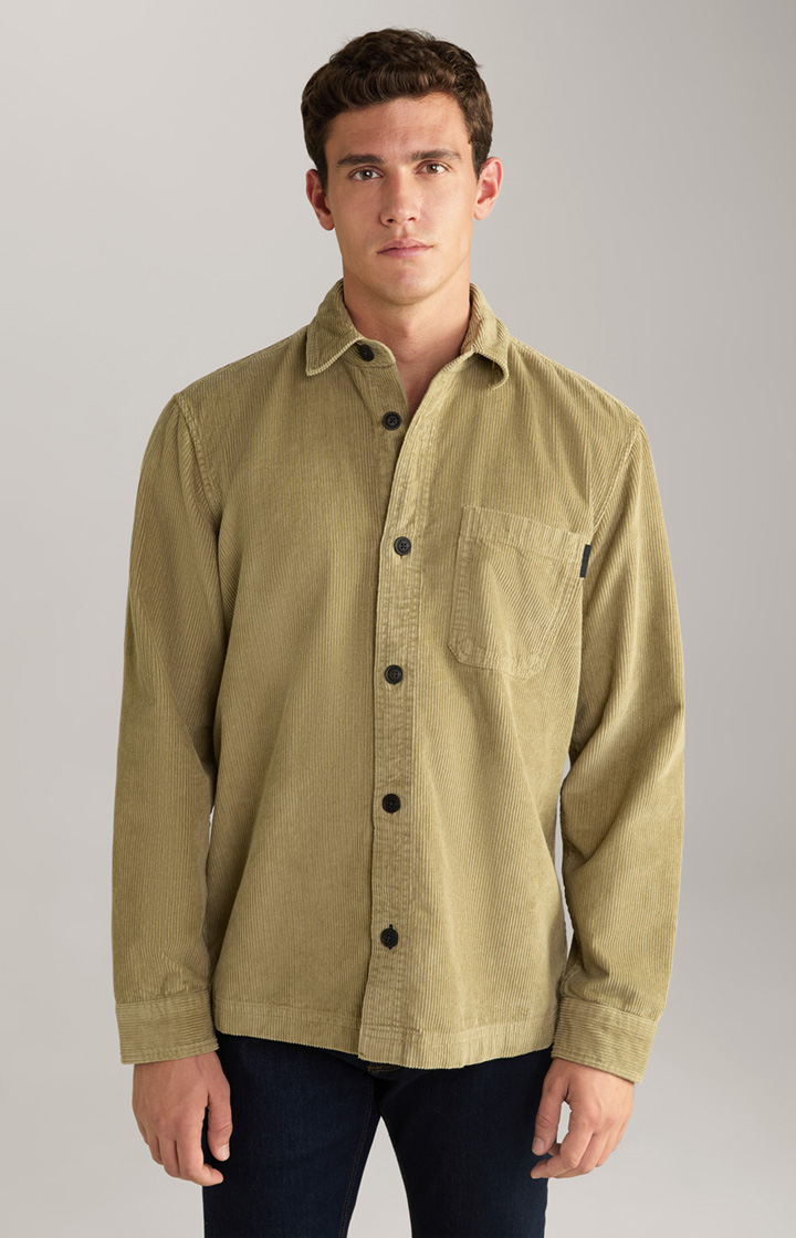 Harvi Corduroy Shirt in Light Green