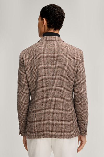 Heazy Double-breasted Jacket in Brown Check