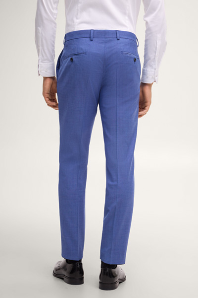 Führt zu Produktdetailseite „Baukasten-Anzughose Blayr in Mittelblau gemustert"