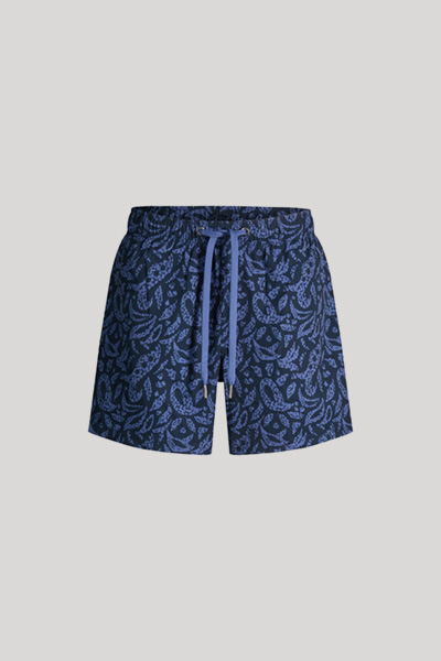 Swim shorts in navy/blue patterned