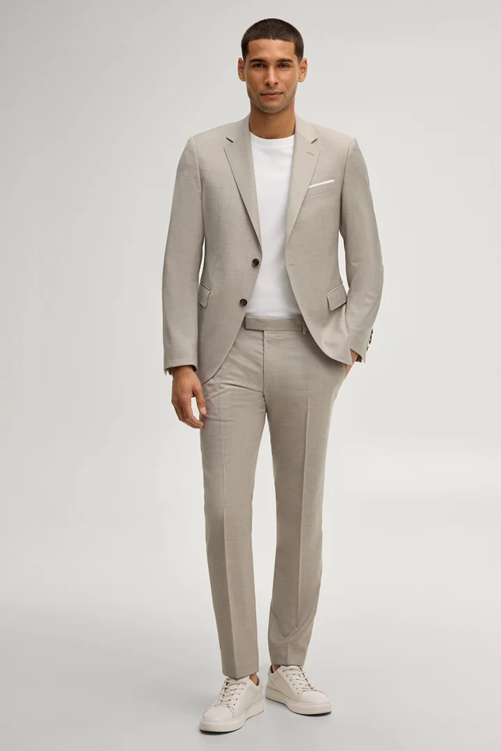 Führt zu Produktdetailseite „Baukasten-Sakko Herby in Beige meliert"