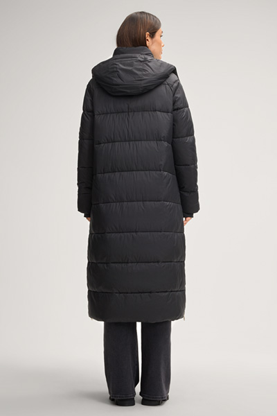 Carina Quilted Coat in Black