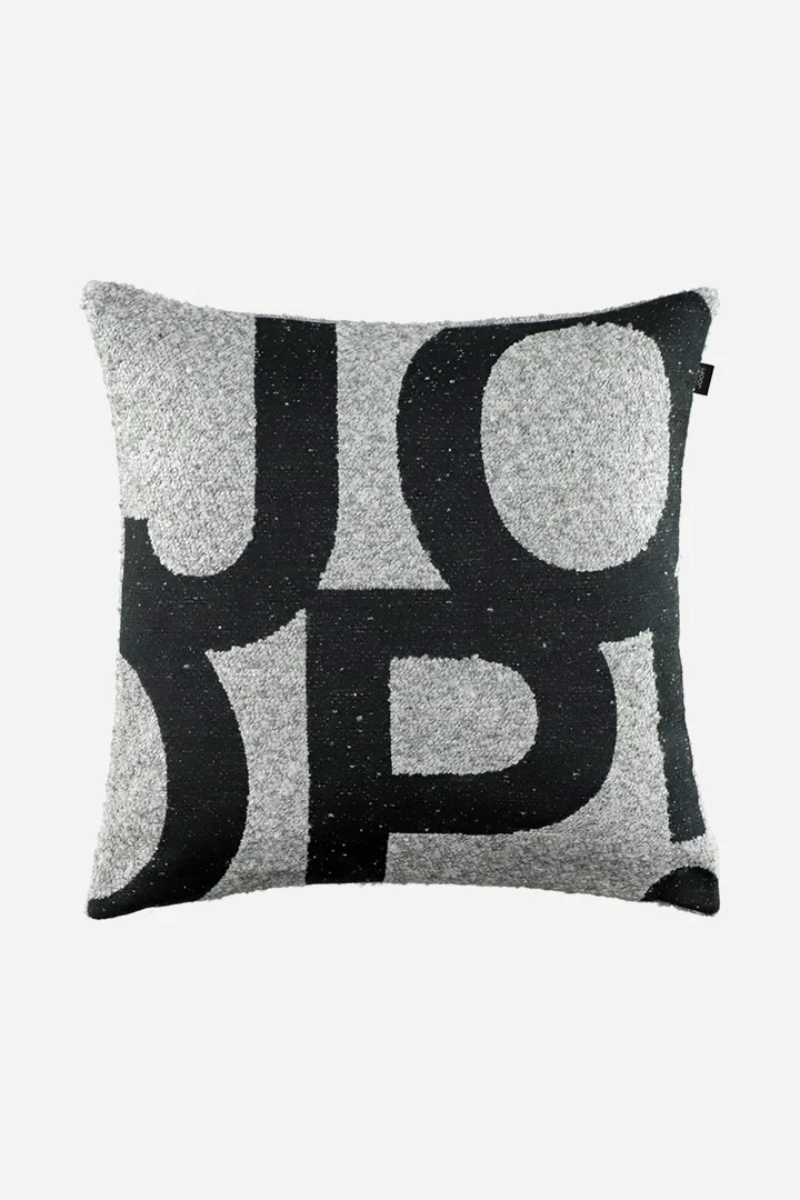 Leads to product detail page "Decorative cushion with fleece filling JOOP! FABRICS STUDIO in charcoal grey, 50 x 50 cm"
