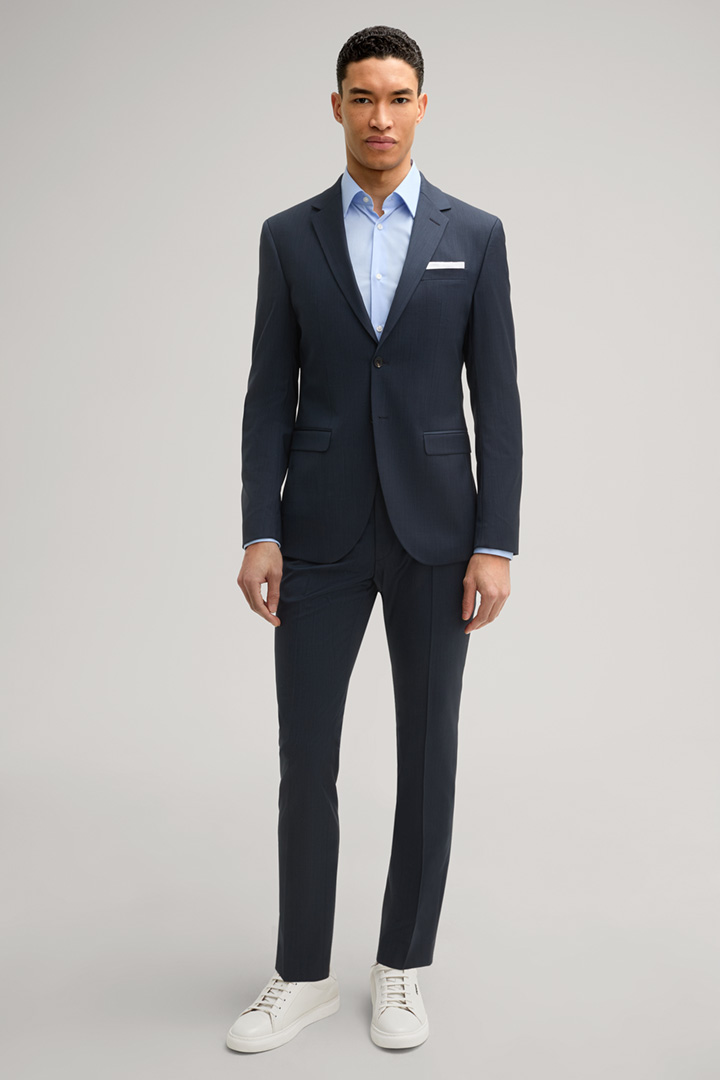 Gun Modular Wool Suit Trousers in Navy