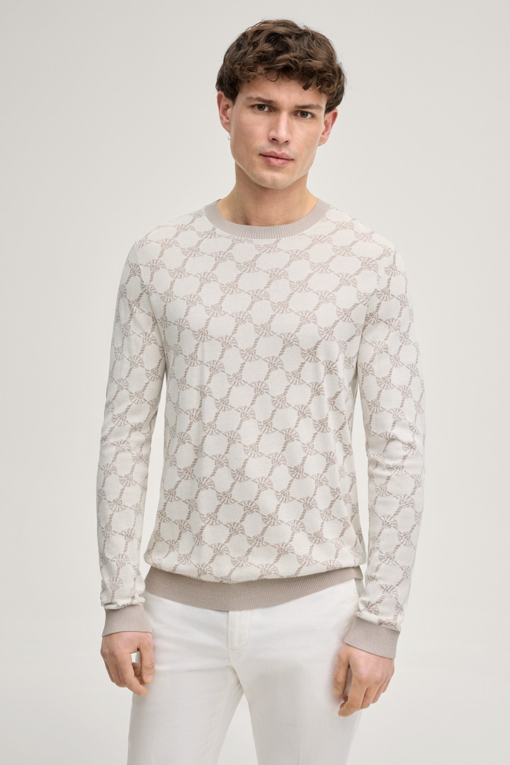 Leads to product detail page "Ravorono Cornflower Pullover in Off-white/Beige"