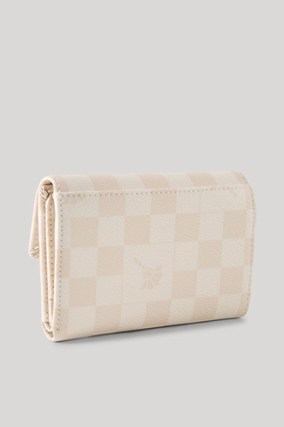 Leads to product detail page "Cortina Piazza Cosma Cornflower Wallet in Ecru"