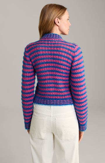 Knitted Jacket in Pink/Blue