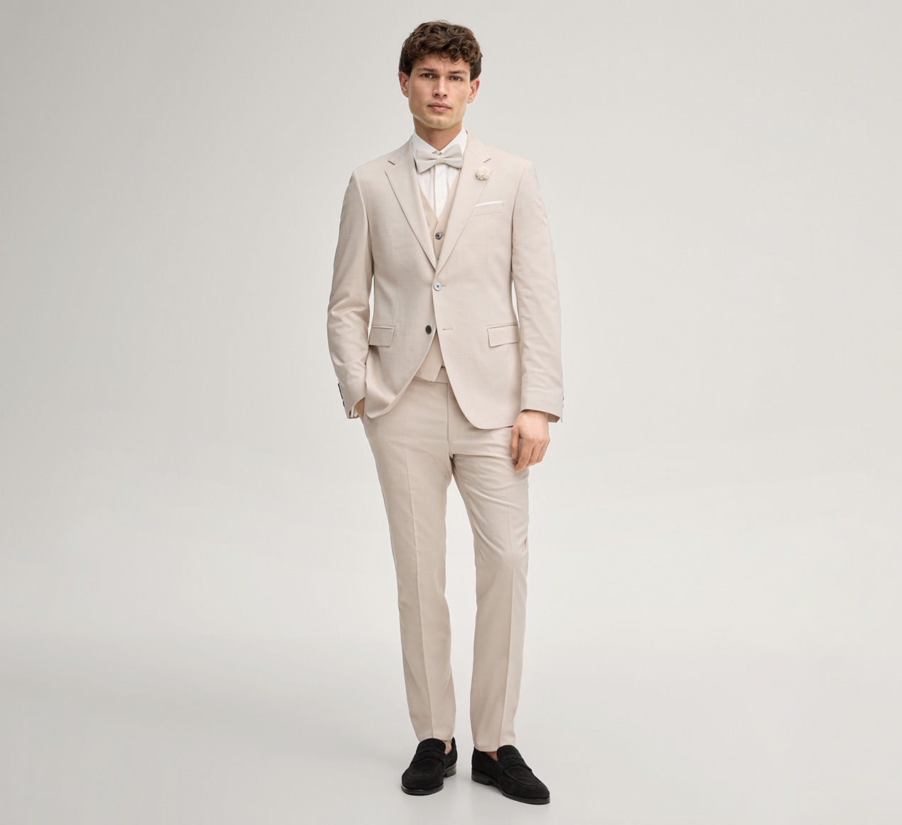 JOOP! präsentiert das Produkt Baukasten-Anzughose Blayr in Hellbeige aus der Kategorie Hosen & Chinos