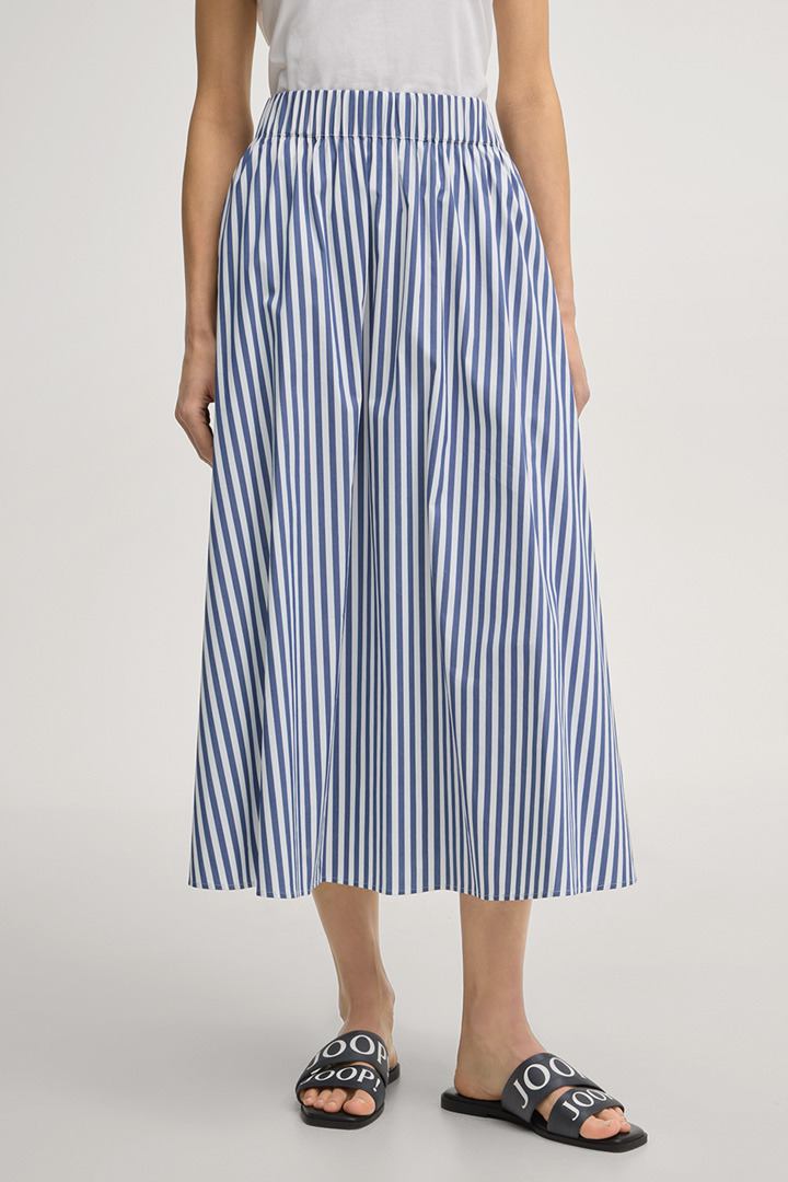 Führt zu Produktdetailseite „A-Linien-Rock Saskia in Blau/Weiß gestreift"