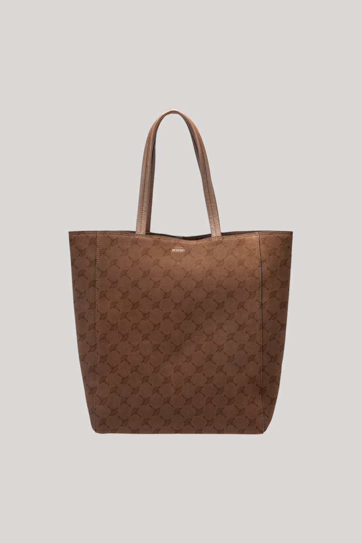 Shopper Velluto Stampa Elea in Braun