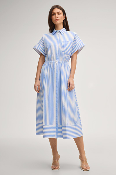 Donika shirt dress in light blue/white stripes