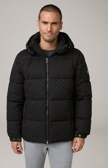 Ambro Cornflower Quilted Jacket in Black