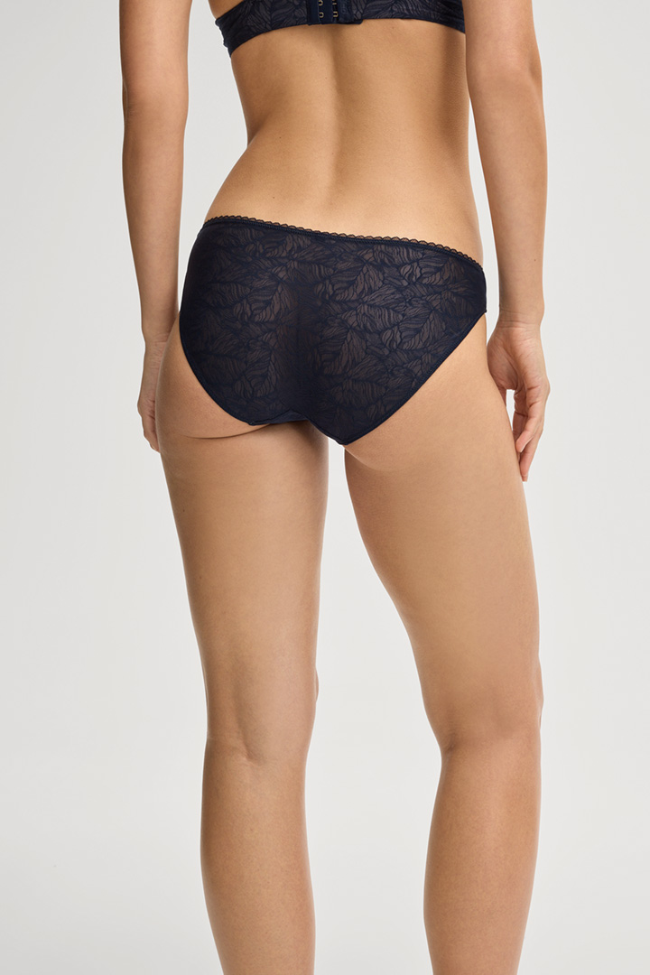 Slip in Dunkelblau gemustert