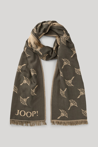 Feris Scarf in an Olive Green Pattern