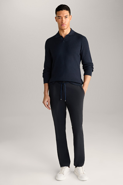 Polo-Longsleeve Sachar in Navy