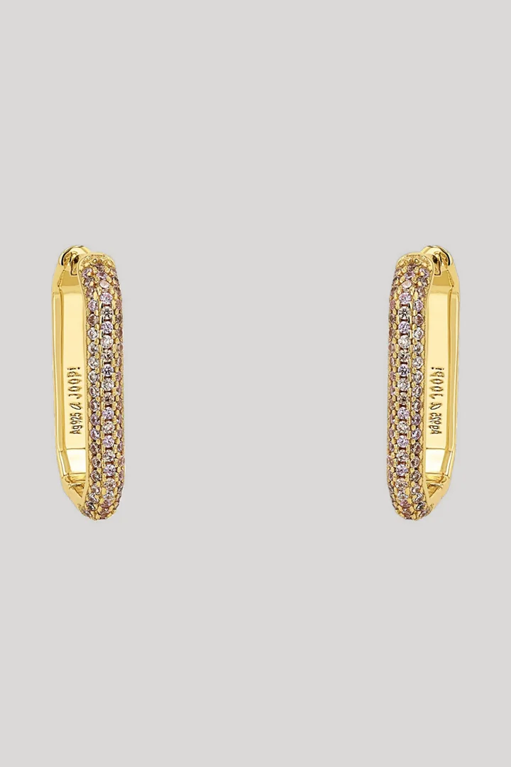 Führt zu Produktdetailseite „Creolen mit Zirkonia in Gold"