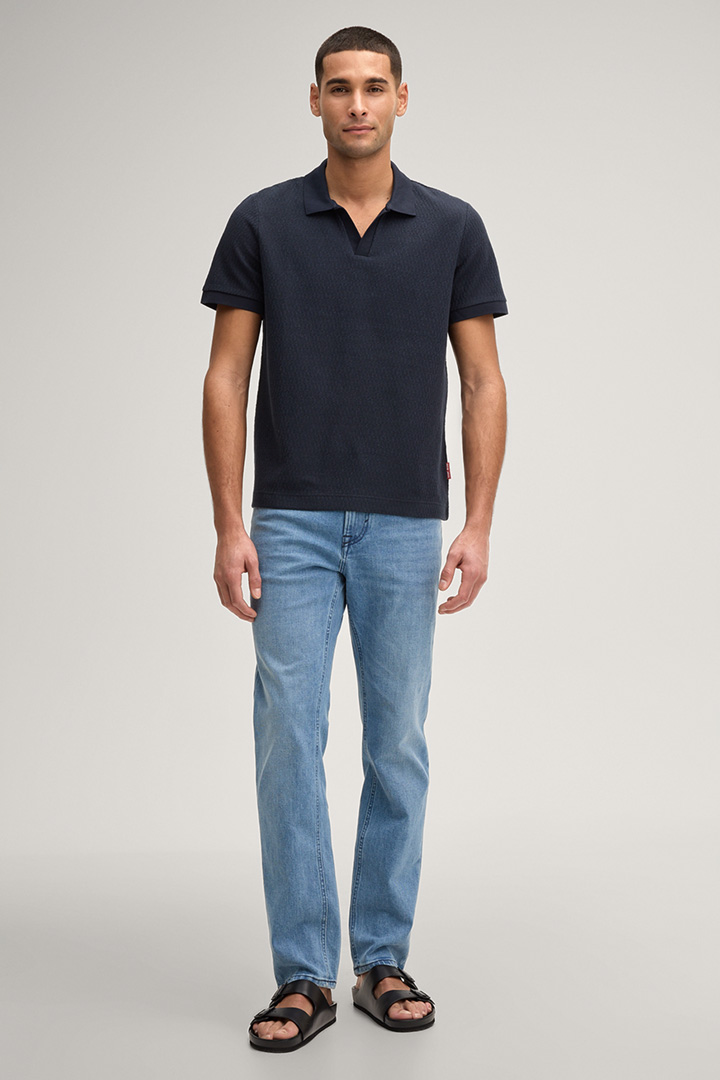 Führt zu Produktdetailseite „Poloshirt Pono in Dunkelblau"