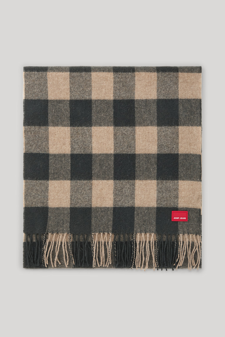 Lazlo Scarf in Olive/Beige Check