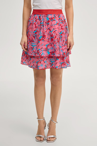 Rock Safia in Pink/Blau gemustert