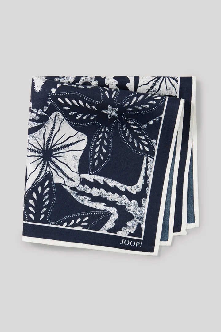JOOP! presents the product Navy patterned pocket square from the category Ties & Bow ties