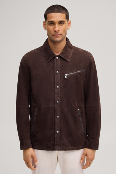 Ashirt leather jacket in dark brown
