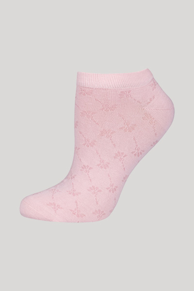 Leads to product detail page "2-pack of for your daily glam sneaker socks in pink and white"