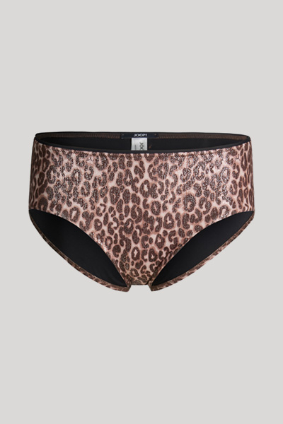 Leopard print bikini bottoms in brown/beige