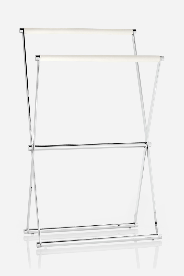 Leads to product detail page "JOOP! CHROMELINE Towel Rack in Chrome/White"