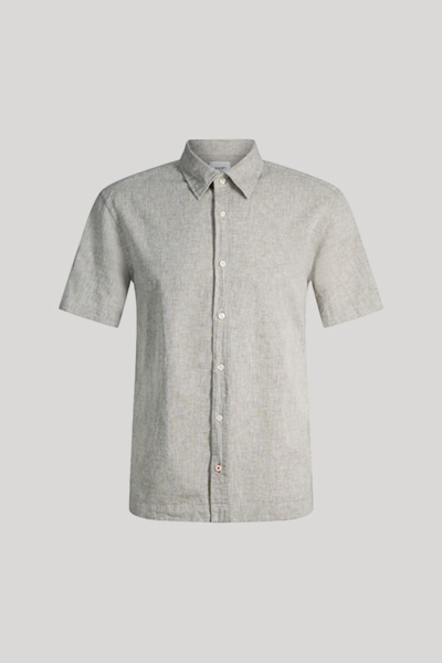 Kurzarm-Hemd Haris in Khaki meliert