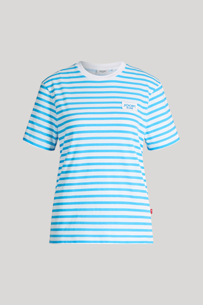 Teele T-shirt in Turquoise/White Stripes