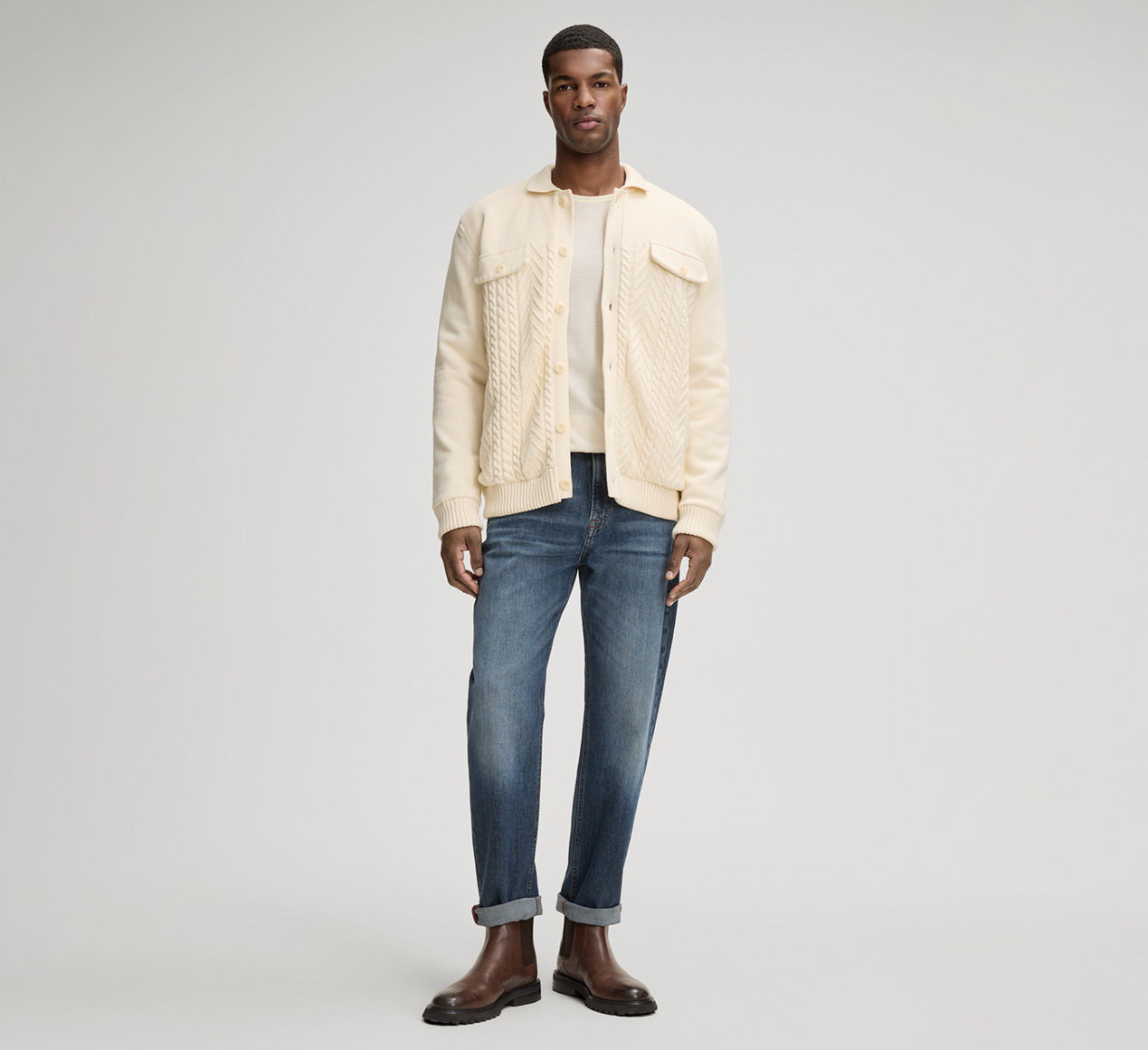 JOOP! presents the product Walto Cardigan in Cream from the category Knitwear