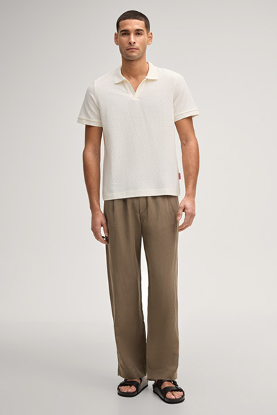 Rondo pleated trousers in khaki