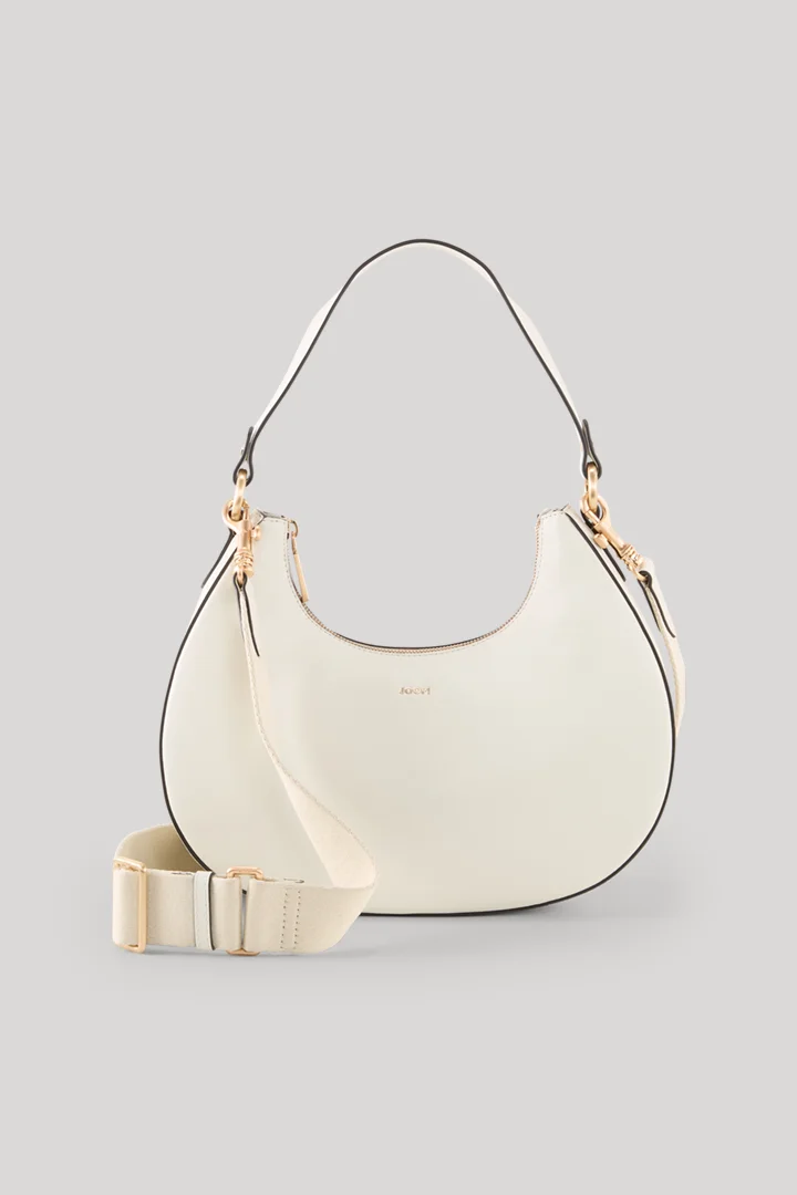Leads to product detail page "Sofisticato aja hobo bag in off-white"