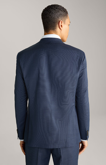 Modular Finch Jacket in Patterned Dark Blue