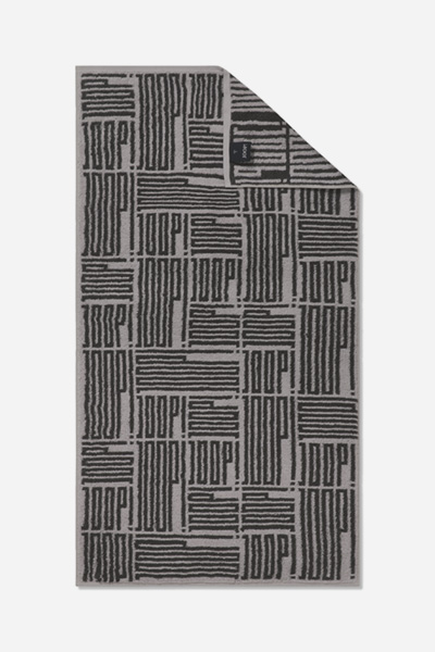 Leads to product detail page "Joop! bars allover bath towel 80x150 cm in platinum"