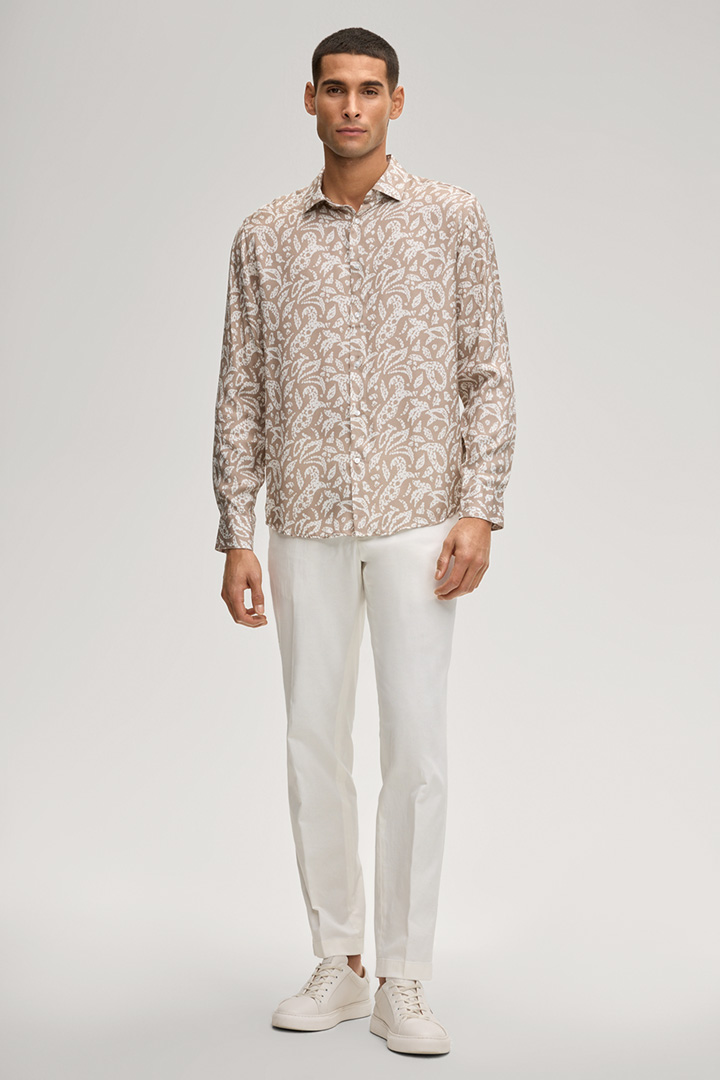 Führt zu Produktdetailseite „Hemd Matty in Beige gemustert"