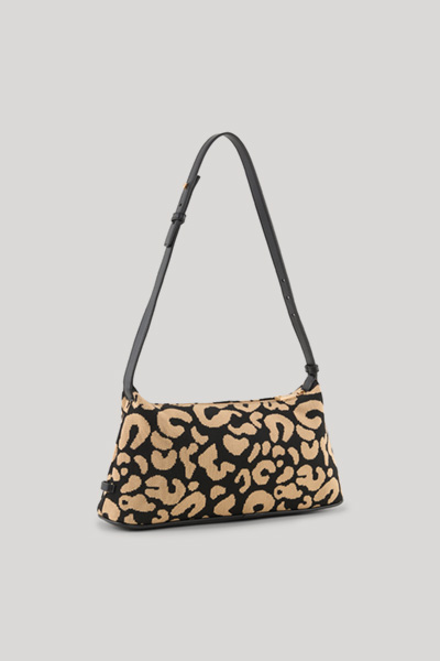 Notturno Grace Shoulder Bag in a Black/Beige Pattern