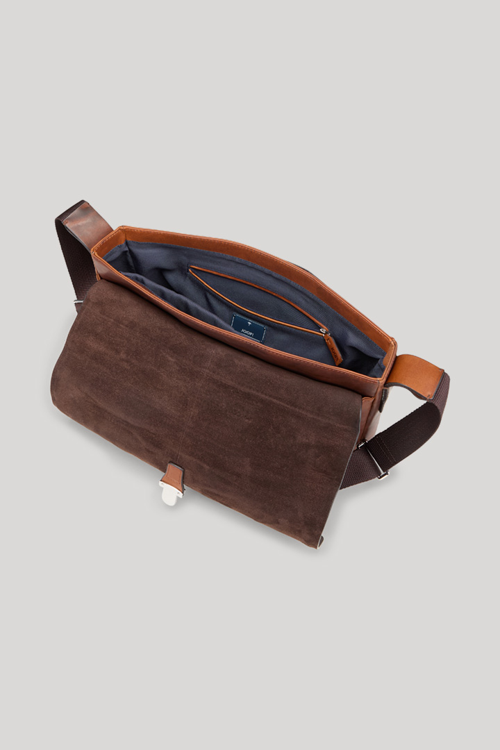 Loreto Janis Messenger SHF Briefcase in Cognac