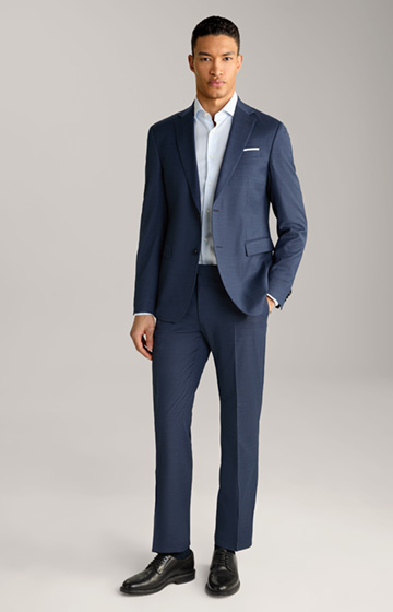 Finch-Brad Modular Suit in Dark Blue Patterned