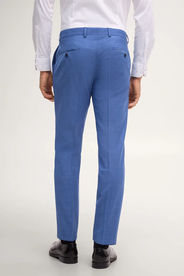 Führt zu Produktdetailseite „Baukasten-Anzughose Blayr in Mittelblau gemustert"