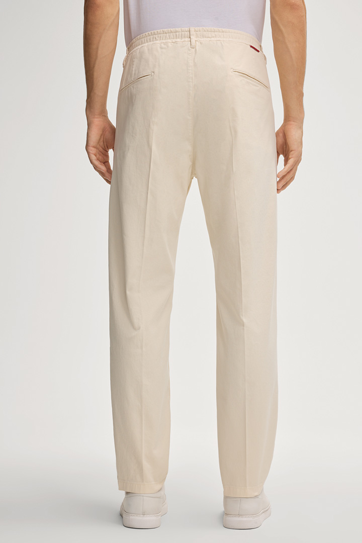 Bundfaltenhose Lead in Creme