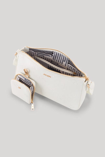 Führt zu Produktdetailseite „Schultertasche Decoro Edition Jasmina in Weiß geprägt"