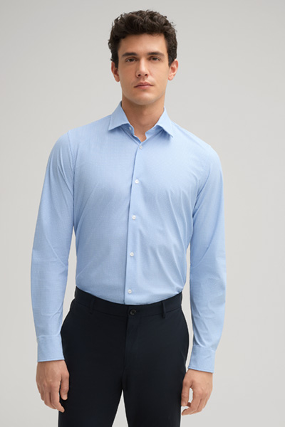 Pit Travel Shirt in Blue patterned