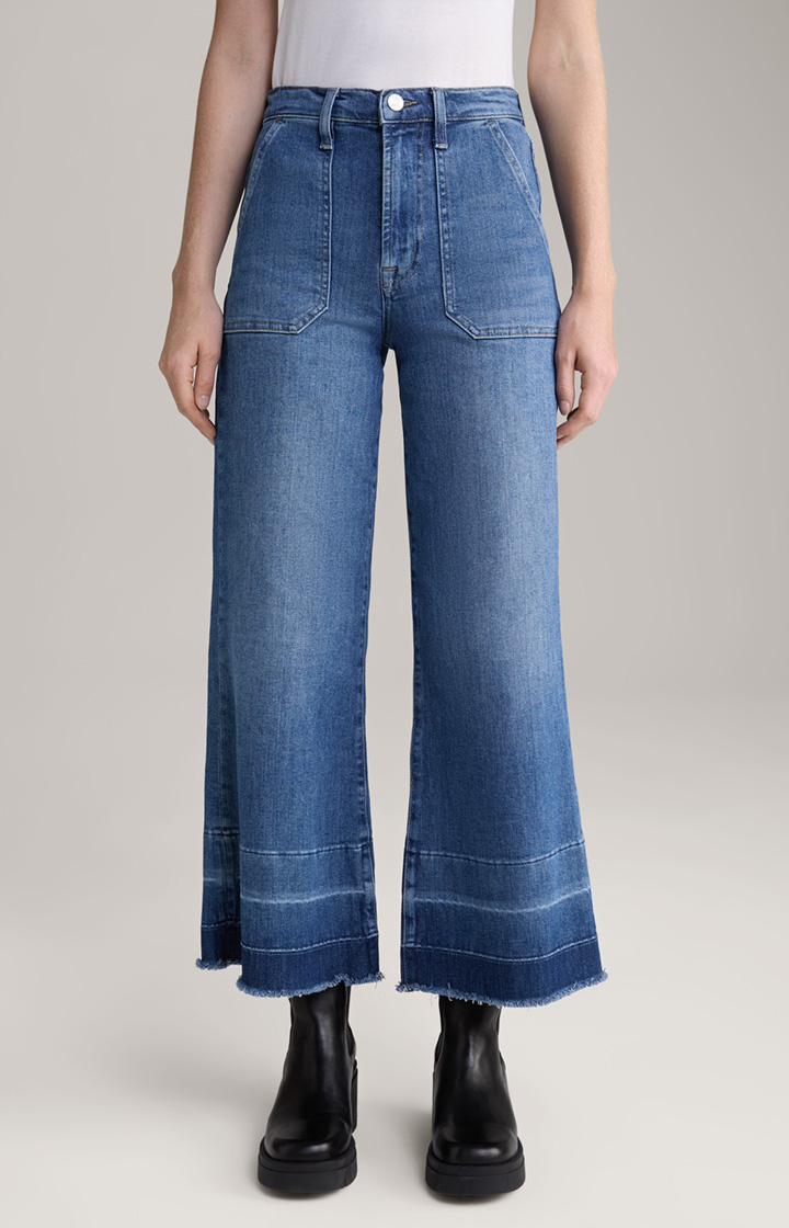 Wide Leg Jeans in Denim Blue