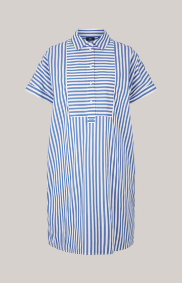 Shirt Dress in Blue/White Stripes
