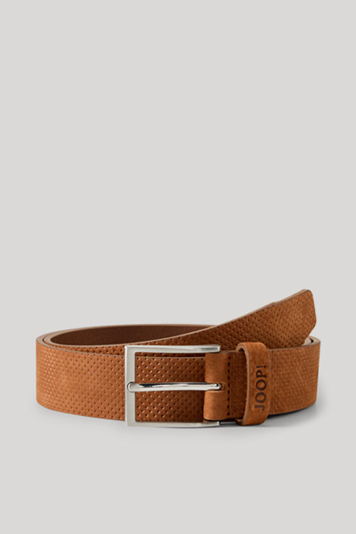 Leads to product detail page "Cognac-coloured leather belt"