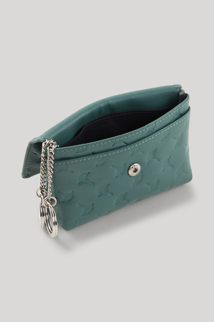 Leggero Stampa Lenta Key Pouch in Petrol