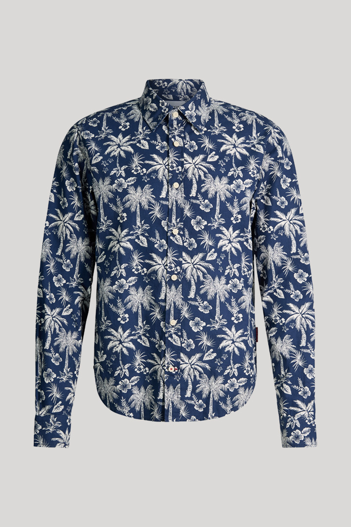 Führt zu Produktdetailseite „Hemd Hawo in Navy gemustert"