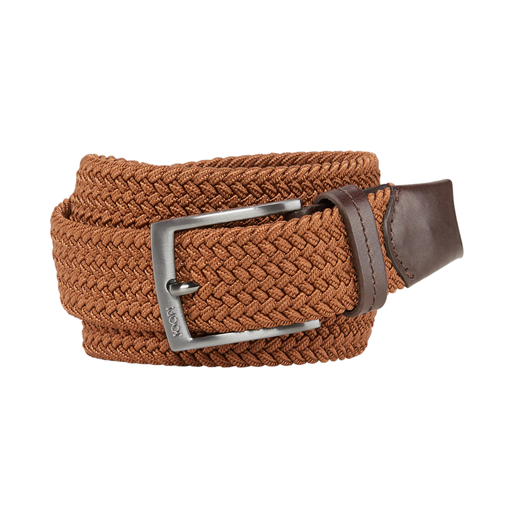 Joop! Buckle Jeans Belt 4,0 CM: Cintura In Pelle VERA Larga, Colore Cognac (Marrone), W105