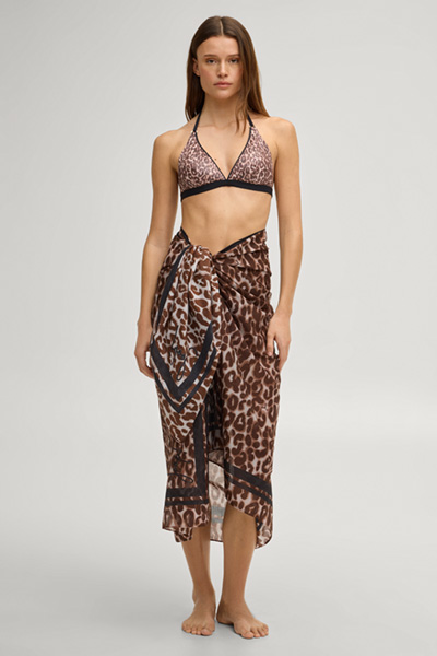 Führt zu Produktdetailseite „Pareo Leopard Beach in Braun Animalprint"